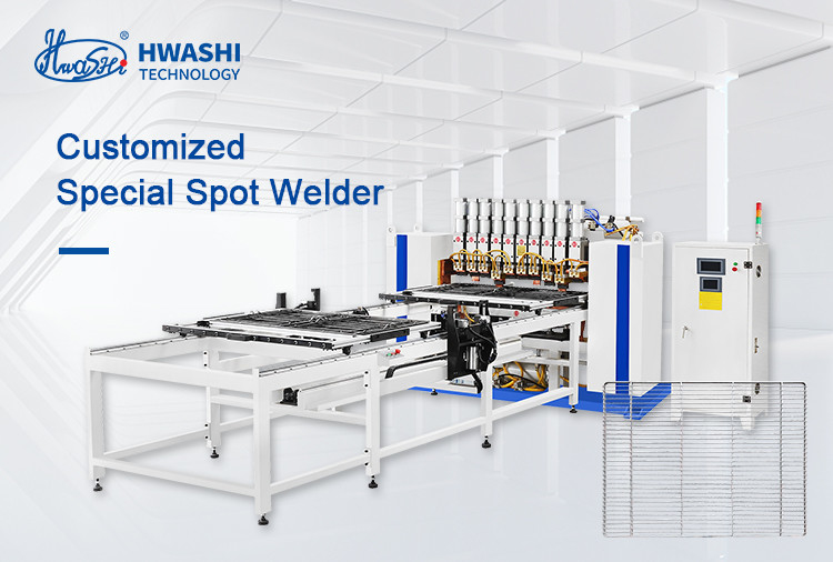 Machine de soudage à treillis métalliques de type gantry Hwashi pour cadre de rack de réfrigérateur
