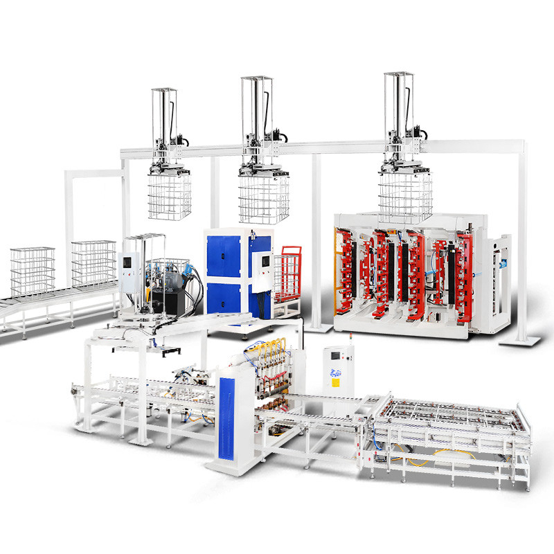 L'usine Hwashi IBC réseau, ligne de production de cadre de cage IBC, lBC Cage Frame Locking Machine