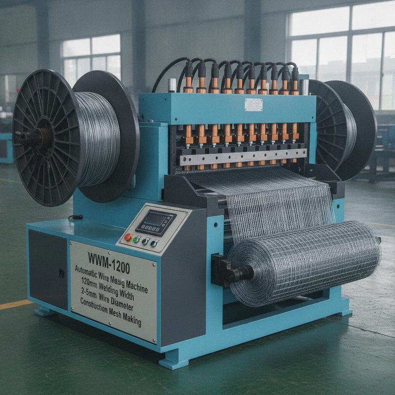 Machine à souder automatique de treillis métallique WWM-1200, largeur de soudure 1200 mm, diamètre de fil 2-5 mm, fabrication de treillis de construction
