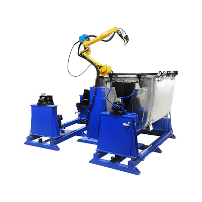 Le grand robot de soudure en acier galvanisé de poubelle de déchets configurent le système de piste de couture de laser