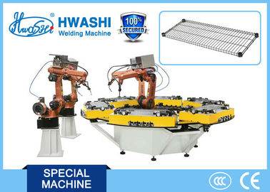 Robot industriel faisant le coin de grillage de stockage/soudure de l'étagère MIG, 8 kilogrammes 1.4m six axes