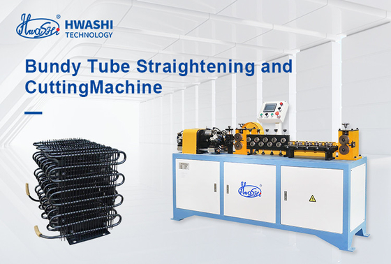 Hwashi machine de redressement et de découpe de câbles/tubes en acier inoxydable à grande vitesse pour la fabrication de réfrigérateurs à condensateur