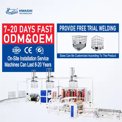 Hwashi IBC machine de soudage de conteneur de cadre machine de soudage automatique IBC cage de réservoir