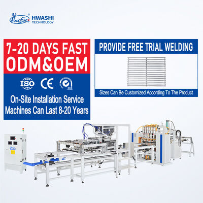 Machine à souder par points pour treillis métallique automatique Hwashi à têtes multiples avec technologie de soudage adaptative et positionnement de haute précision