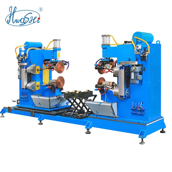 Hwashi personnalisé 38ov double station réservoir de carburant machine de fabrication, couture / rouleau machine de soudage pour réservoir 1