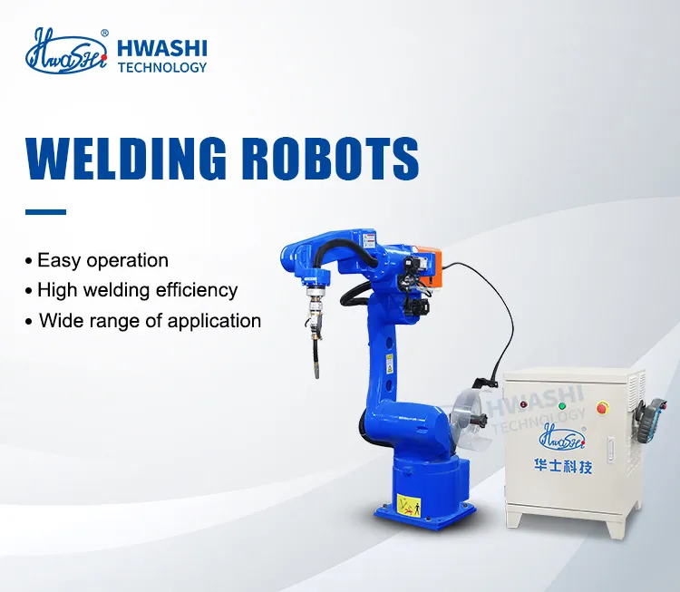 Machine de soudage CNC industrielle Hwashi Robotique à 6 axes avec servo, robot de soudage à bras positionneur, robot de soudage automatique TIG 4